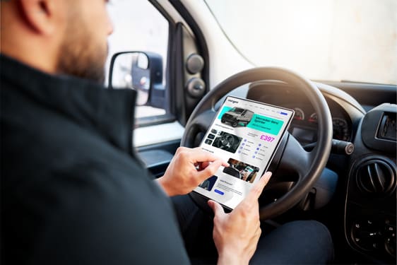 A fleet operator browsing Vangoo on a tablet