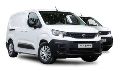 Two white commercial vans